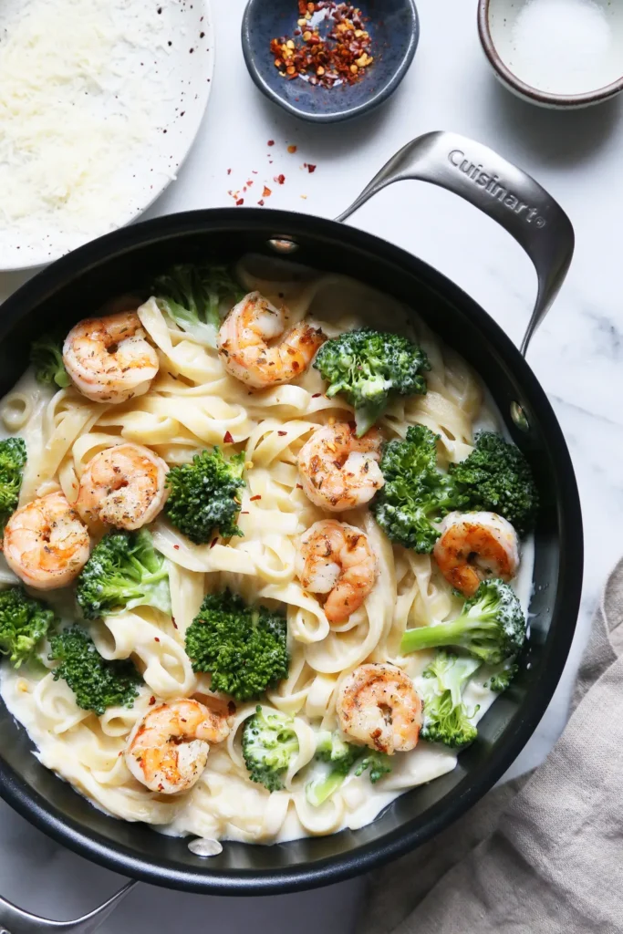 Creamy Shrimp and Broccoli Pasta