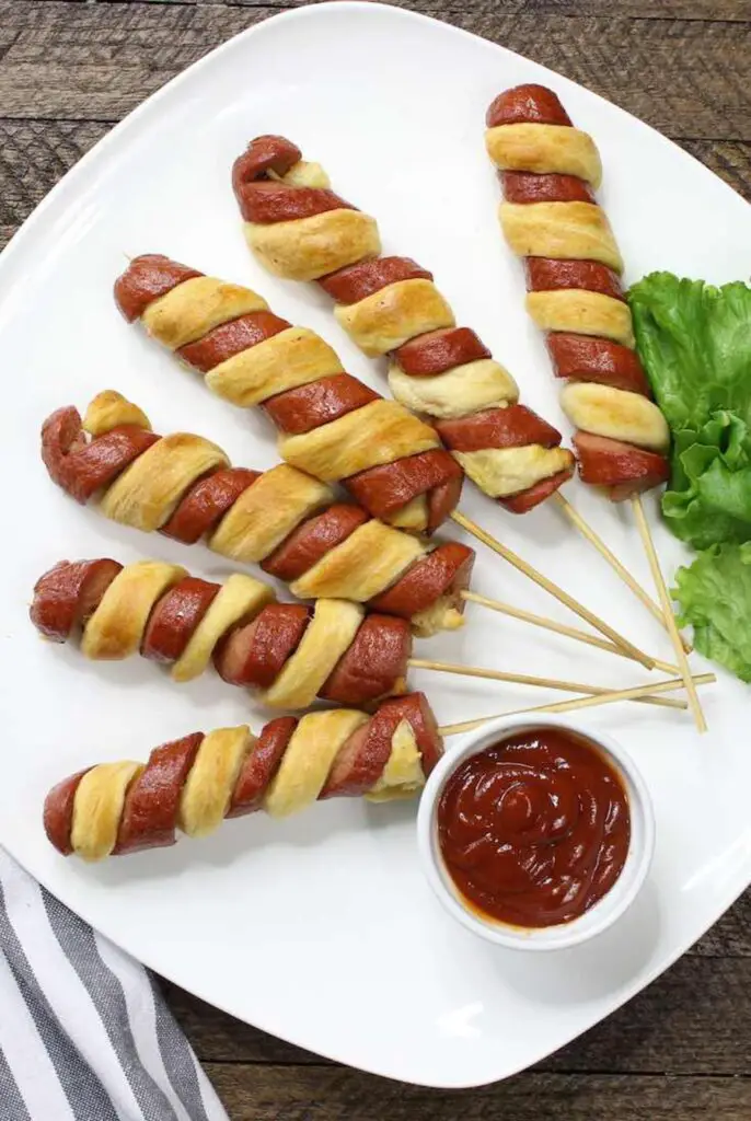 Crescent Roll Hot Dog Twists