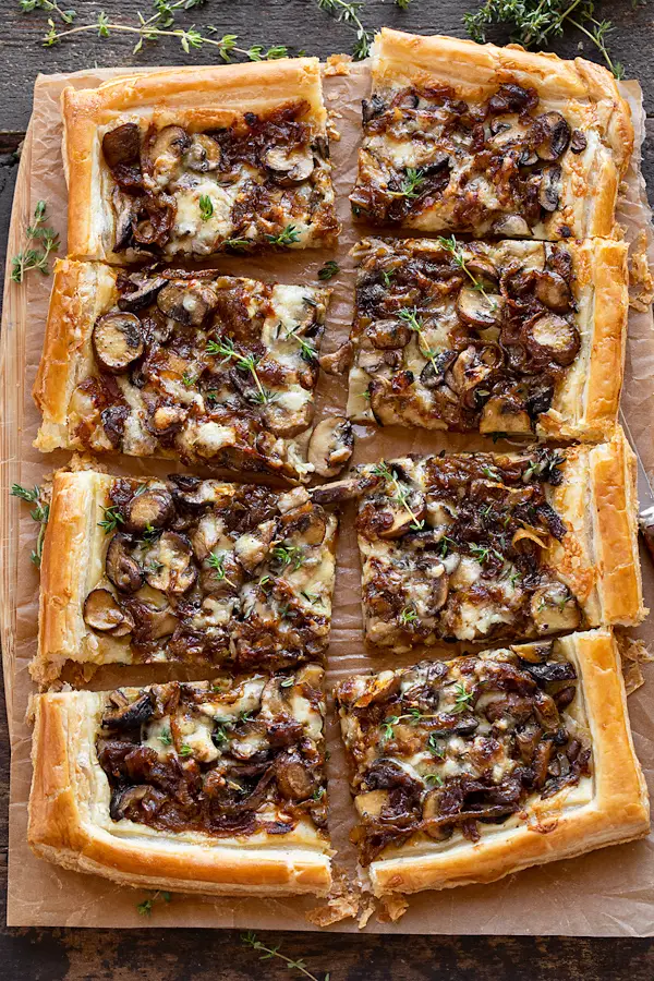 French Onion Mushroom Tart