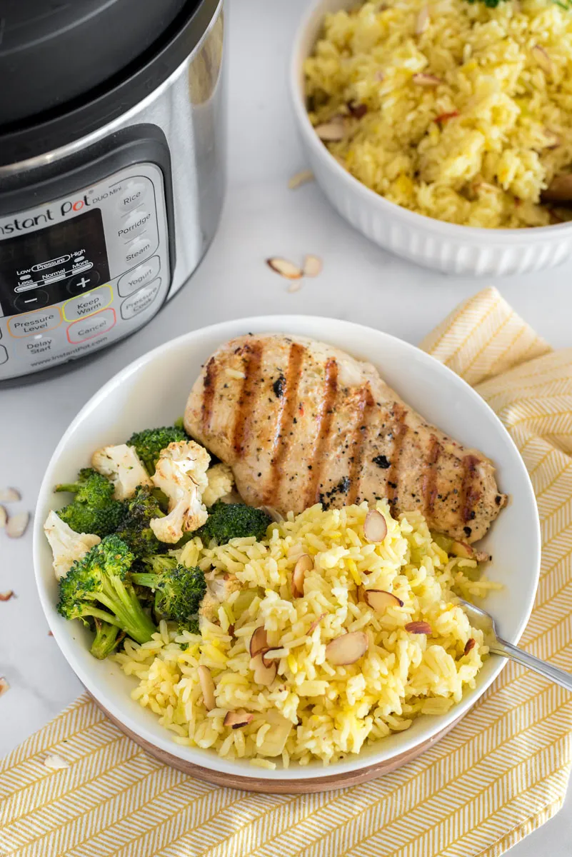 Rice Pilaf with Saffron & Almonds